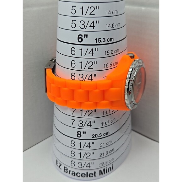 Seapro SP3218 Spring Orange Quartz Womens Watch Silicone 36mm New Battery WR30M - Picture 7 of 10